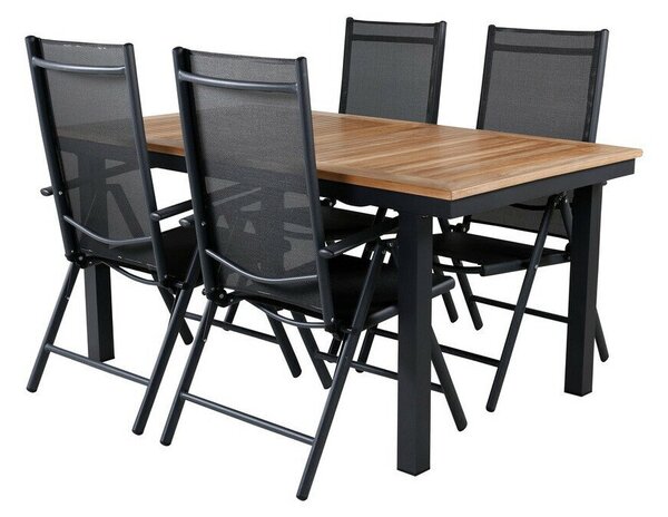 Tavolo e sedie set Dallas 3654Tessile, Metallo