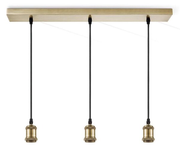 Cavo di alimentazione VINTAGE 3xE27/40W/230V ottone