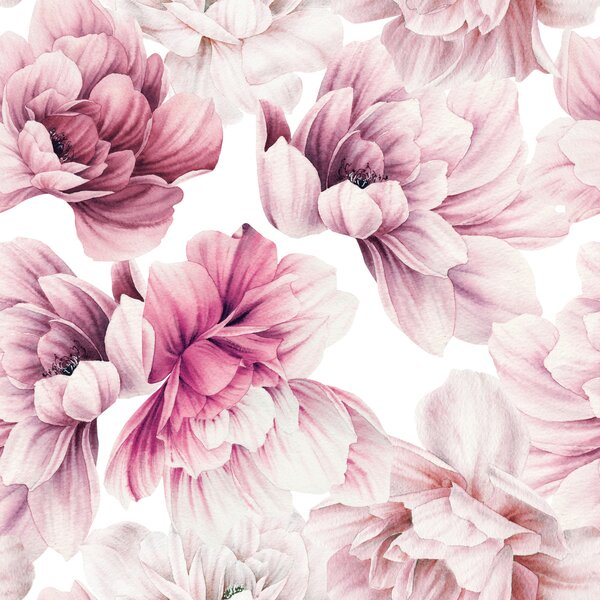 Carta da parati Peonia rosa, Carta da parati Floreale, Carta da parati Fiori grandi, u71536 : Uwalls.it