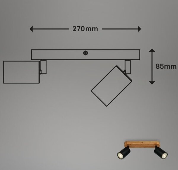 Briloner 2922-025 - Faretto SPOT 2xGU10/9W/230V