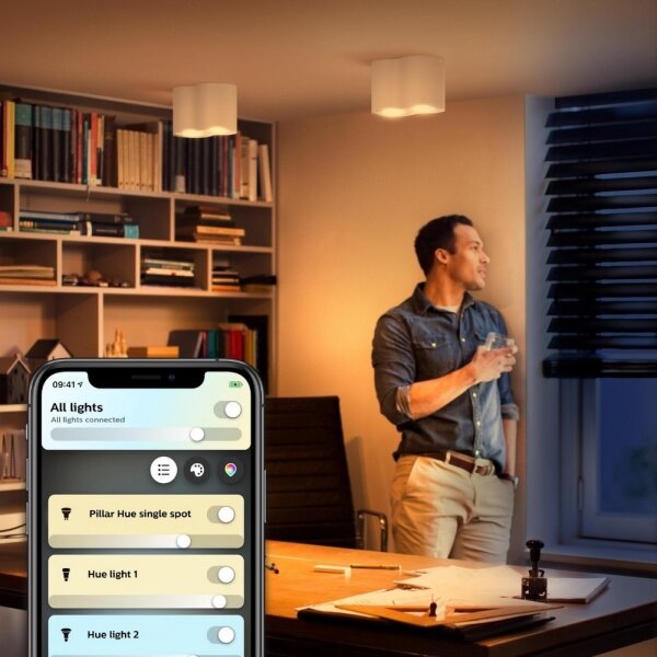 Philips - Faretto LED dimmerabile Hue PILLAR 2xGU10/4,2W/230V + +TC bianco