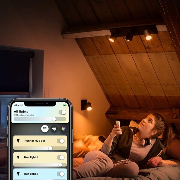 Philips - Faretto LED dimmerabile Hue RUNNER 1xGU10/4,2W/230V nero