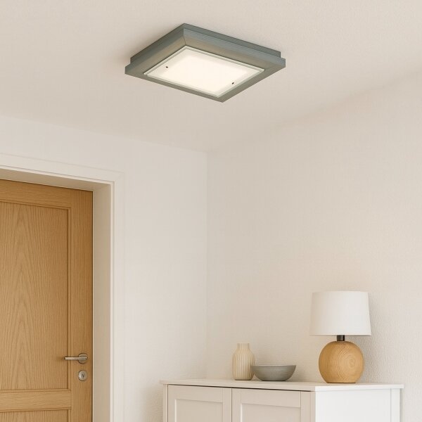 Argon 7269 - Plafoniera TABOR 2xE27/15W/230V 32x32 cm grigia