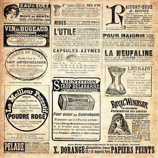 Carta da parati Giornale, pubblicazione e font, Carta da parati stile Francese, u56680 : Uwalls.it