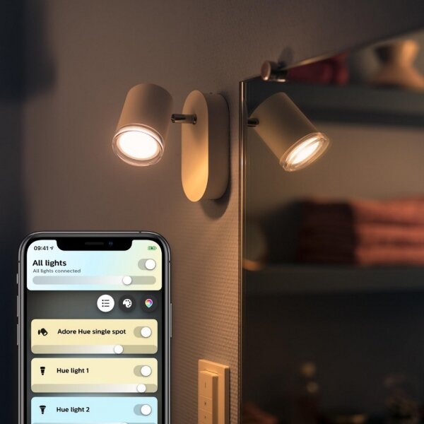 Philips 34178/31/P6 - Applique LED da bagno dimmerabile Hue ADORE 1xGU10/5W/230V IP44 + Telecomando