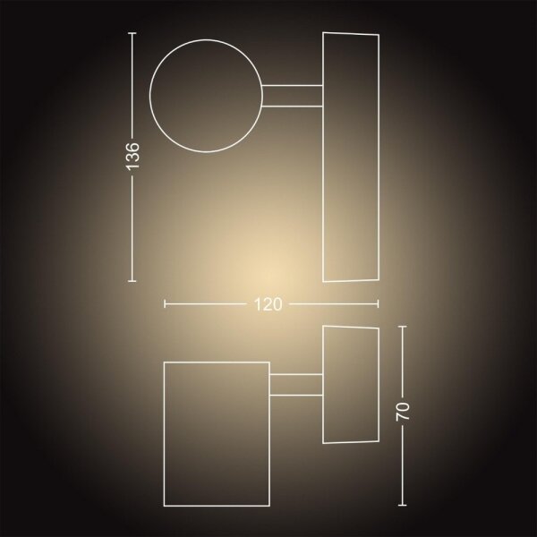 Philips 34178/31/P6 - Applique LED da bagno dimmerabile Hue ADORE 1xGU10/5W/230V IP44 + Telecomando