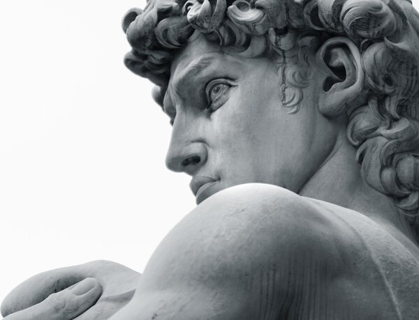 Carta da parati Naso, occhio e scultura, Carta da parati in Bianco e Nero, u57196 : Uwalls.it