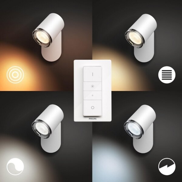 Philips 34178/31/P6 - Applique LED da bagno dimmerabile Hue ADORE 1xGU10/5W/230V IP44 + Telecomando