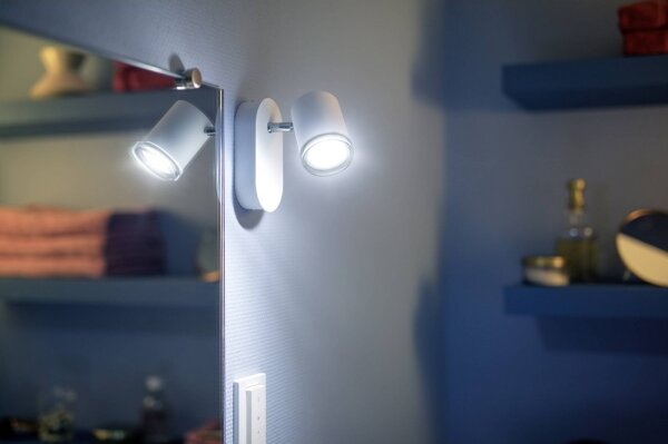 Philips 34178/31/P6 - Applique LED da bagno dimmerabile Hue ADORE 1xGU10/5W/230V IP44 + Telecomando