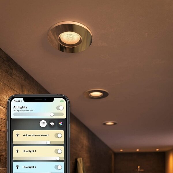 Philips - Set da 3 faretti da bagno LED dimmerabili 1xGU10/5W/230V IP44 + telecomando