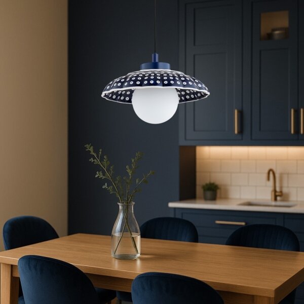 Argon 8948 - Lampada a sospensione su cavo BOLL 1xG9/6W/230V blu