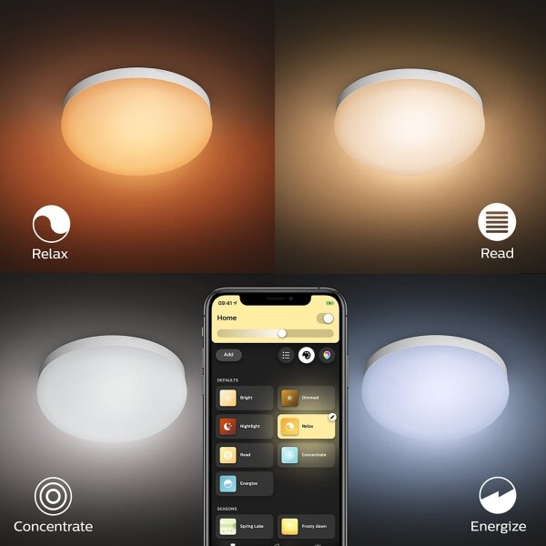 Philips 40905/31/P9 - Lampada da soffitto LED RGBW Hue FLOURISH 32W/230V