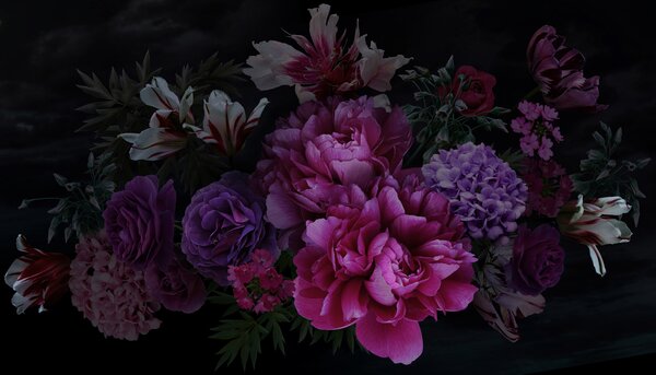Carta da parati Bouquet di magnifiche peonie, Carta da parati Floreale, u72224 : Uwalls.it
