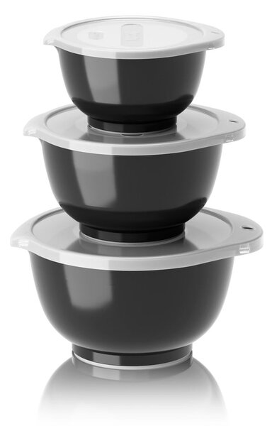 Ciotole nere in set da 3 pezzi 750 ml Margrethe Mini - Rosti
