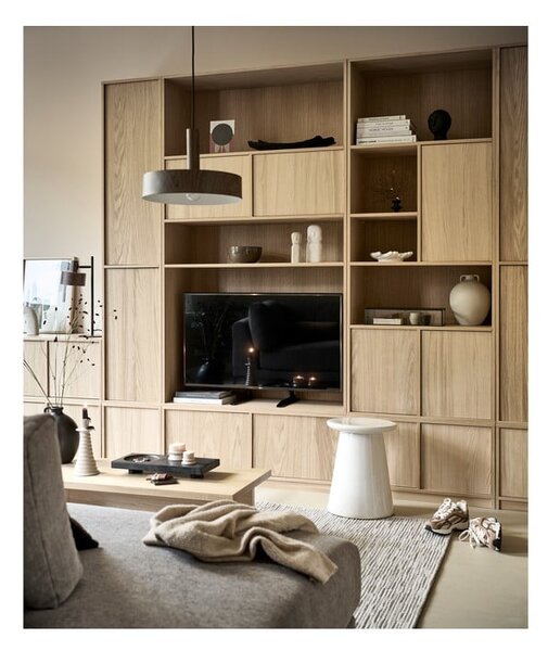 Tavolo TV modulare in rovere naturale 110x44 cm Modulair - vtwonen