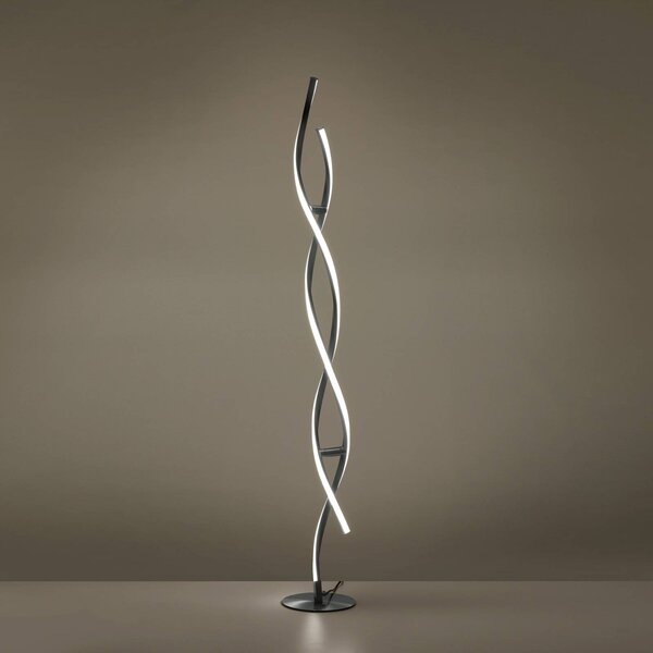 LOLA Smart Piantana LED LOLAsmart Swing Swing, dimmerabile, Alluminio / Grigio / Zincato, Soggiorno / Sala da pranzo, Alluminio, Moderno