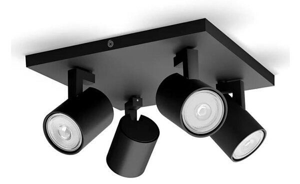 Philips - Faretto RUNNER 4xGU10/20W/230V nero