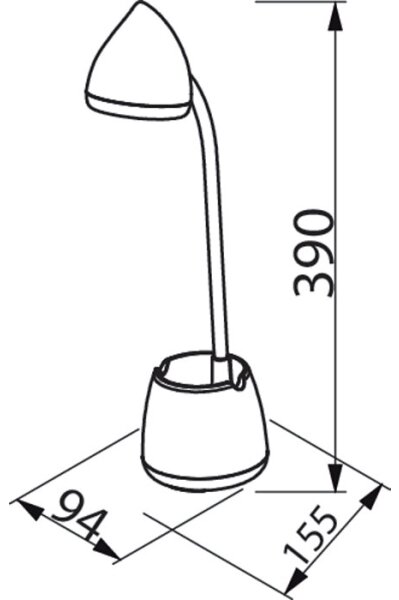 Philips - Lampada da tavolo LED touch HAT LED/4,5W/5V 3000/4000/5700K CRI 90