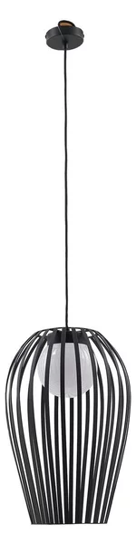 Lucande lampada a sospensione da esterno Marrin, nero, metallo, Ø 31 cm Marrin Lucande, dimmerabile, Nero, Soggiorno / Sala da pranzo, Metallo, Moderno