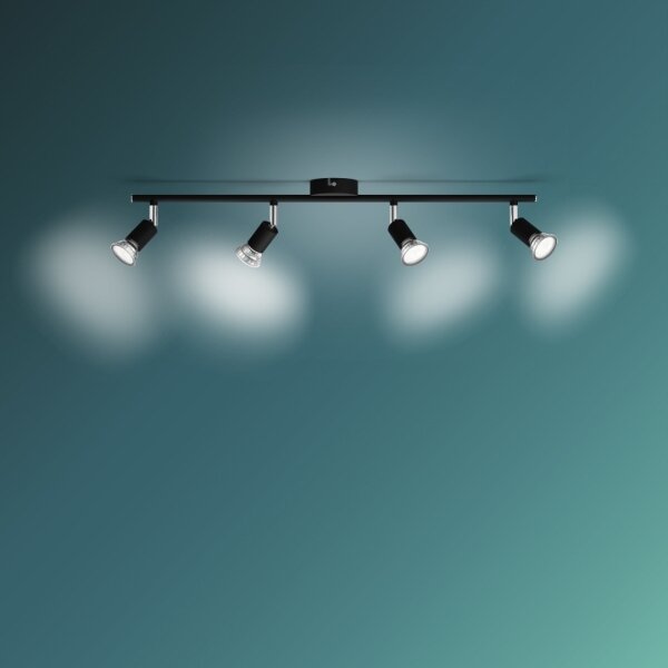 Philips - Faretto LIMBALI 4xGU10/50W/230V nero