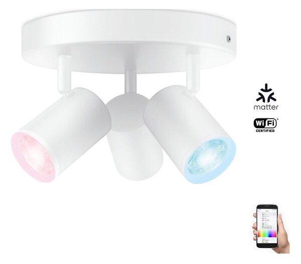 WiZ - Faretto LED RGBW Dimmerabile IMAGEO 3xGU10/4,9W/230V Wi-Fi CRI 90 bianco