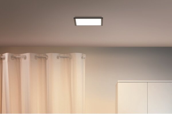 WiZ - Plafoniera LED dimmerabile SUPERSLIM LED/12W/230V Wi-Fi nero