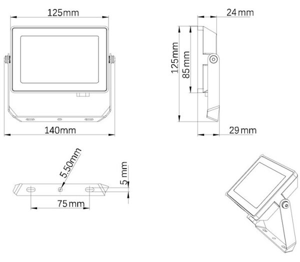 Philips - Proiettore LED da esterno PROJECTLINE LED/20W/230V IP65 4000K