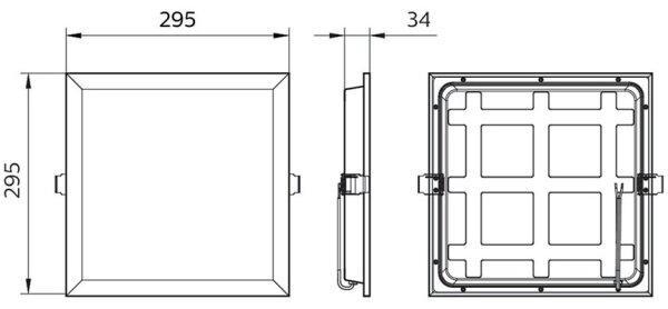 Philips - Luce LED da incasso PROJECTLINE LED/15W/230V 29,5x29,5 cm