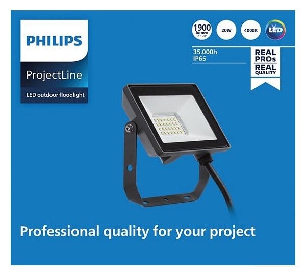 Philips - Proiettore LED da esterno PROJECTLINE LED/20W/230V IP65 4000K