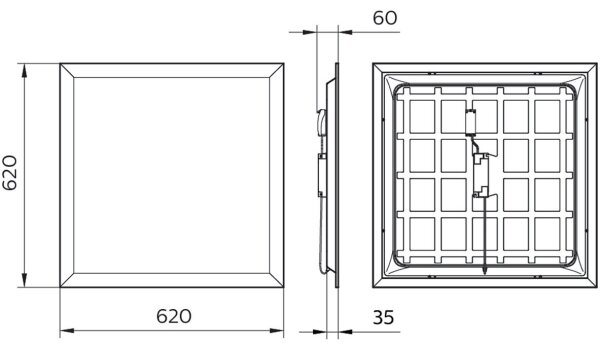 Philips - Pannello LED per controsoffitto PROJECTLINE LED/36W/230V 62x62 cm