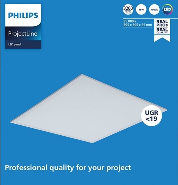 Philips - Lampada LED da incasso PROJECTLINE LED/36W/230V 59,5x59,5 cm