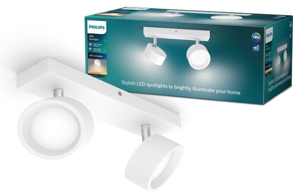 Philips - Faretto LED BRACIA 2xLED/5,5W/230V bianco