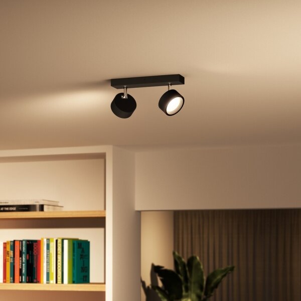 Philips - Faretto LED BRACIA 2xLED/5,5W/230V nero