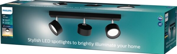 Philips - Faretto LED BRACIA 3xLED/5,5W/230V nero