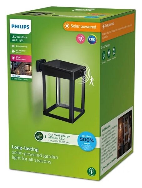 Philips - Applique a LED solare con sensore CAMILL LED/1,4W/3,7V IP44