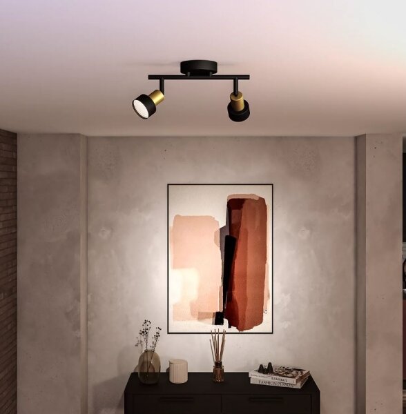 Philips - Faretto CONDUIT 2xGU10/5W/230V nero/ottone