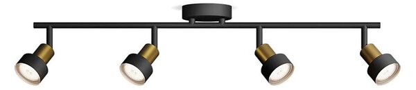 Philips - Faretto CONDUIT 4xGU10/5W/230V nero/ottone