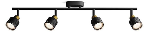 Philips - Faretto NIALL 4xGU10/5W/230V nero/ottone