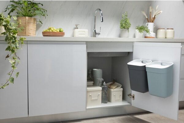 Cestino in plastica riciclata grigio scuro 10 l Ready To Collect - Curver
