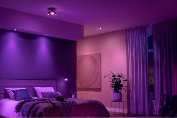 Philips Hue FUGATO 3xGU10/4,2W LED RGBW dimmerabile nero 230V
