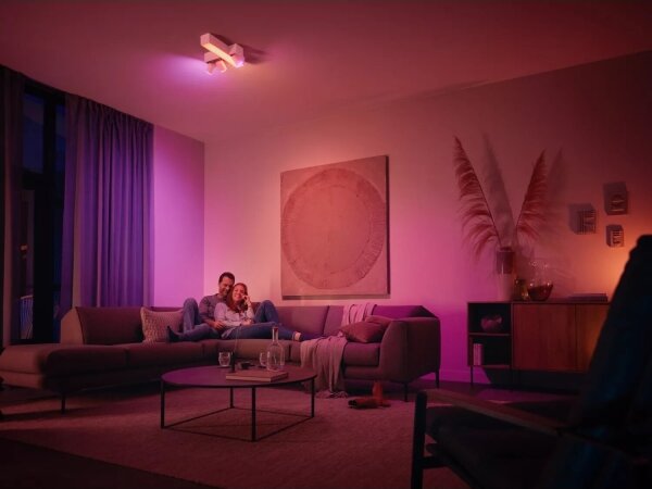 Philips-LED RGBW Faretto dimmerabile Hue CENTRIS 3xGU10/4,2W + LED/11W