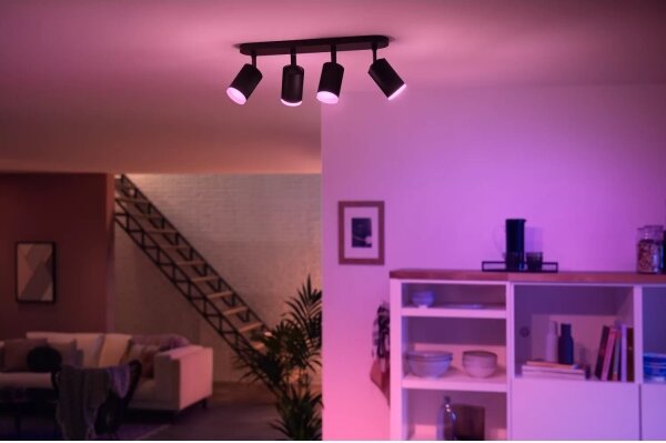 Philips Hue FUGATO LED RGBW dimmer 4xGU10/4,2W/230V nero