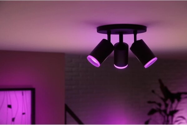 Philips Hue FUGATO 3xGU10/4,2W LED RGBW dimmerabile nero 230V
