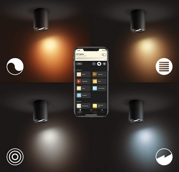 Philips - Faretto LED dimmerabile Hue PILLAR 1xGU10/4,2W/230V nero