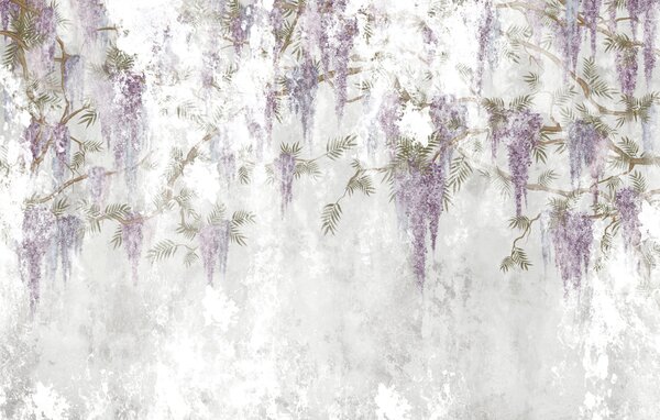 Carta da parati Trend sospeso rami di brunge con colori viola, Carta da parati Floreale, u73816 : Uwalls.it