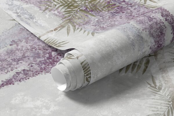 Carta da parati Trend sospeso rami di brunge con colori viola, Carta da parati Floreale, u73816 : Uwalls.it