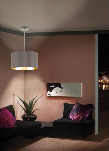 Eglo 55269 - Lampadario a sospensione con filo MASERLO 1xE27/60W/230V marrone