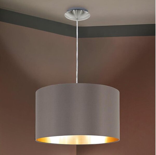 Eglo 55269 - Lampadario a sospensione con filo MASERLO 1xE27/60W/230V marrone