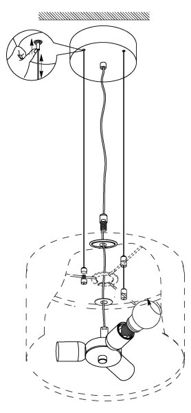 Eglo 31606 - Lampadario a sospensione con filo MASERLO 3xE27/60W/230V