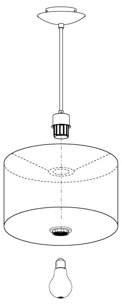 Eglo 31601 - Lampadario a sospensione con filo MASERLO 1xE27/60W/230V